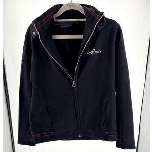 Cavalleria Toscana Kids Black Equestrian Riding Hoodie Jacket